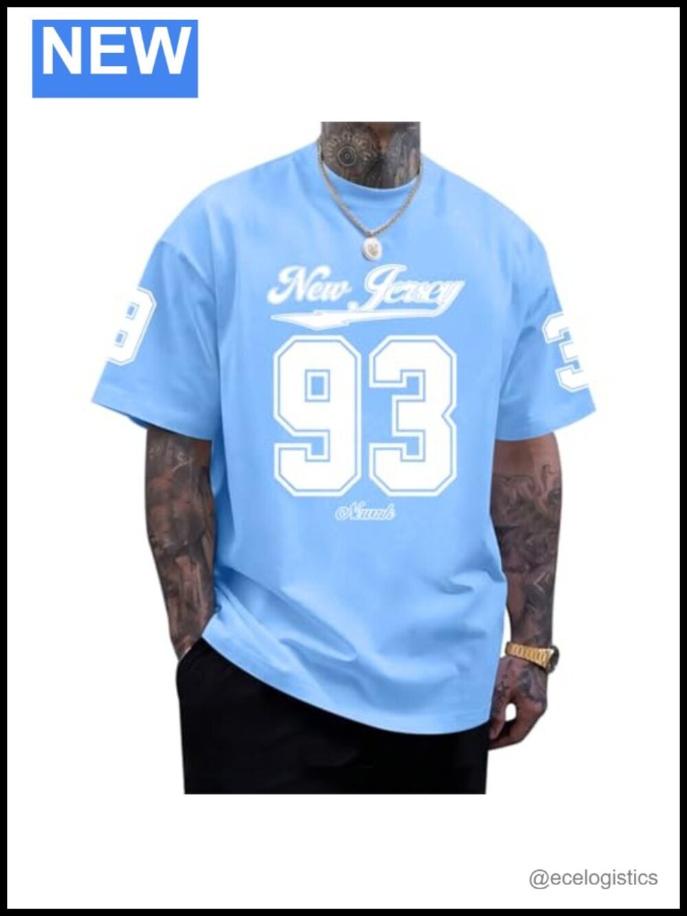 Oversized Y2K Jersey Number Graphic Tee Streetwear T-Shirt